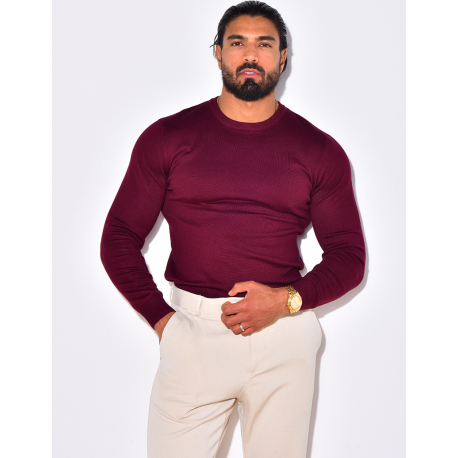 Pull fin col rond