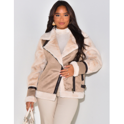 Blouson aviateur femme camel sale