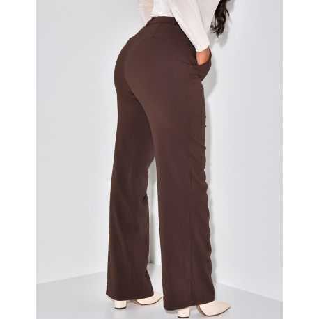 Pantalon de tailleur coupe droite