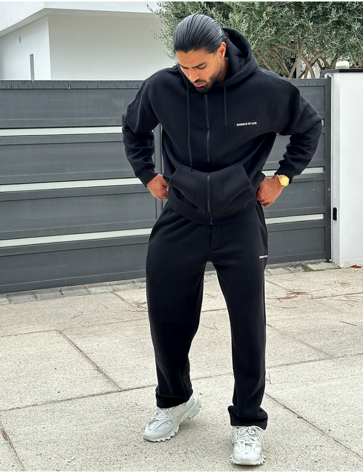 Ensemble sweat zippée et pantalon large 