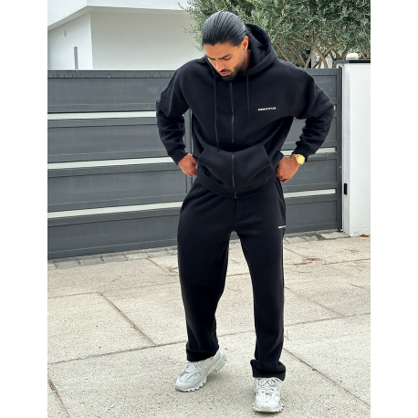 Ensemble sweat zippée et pantalon large 