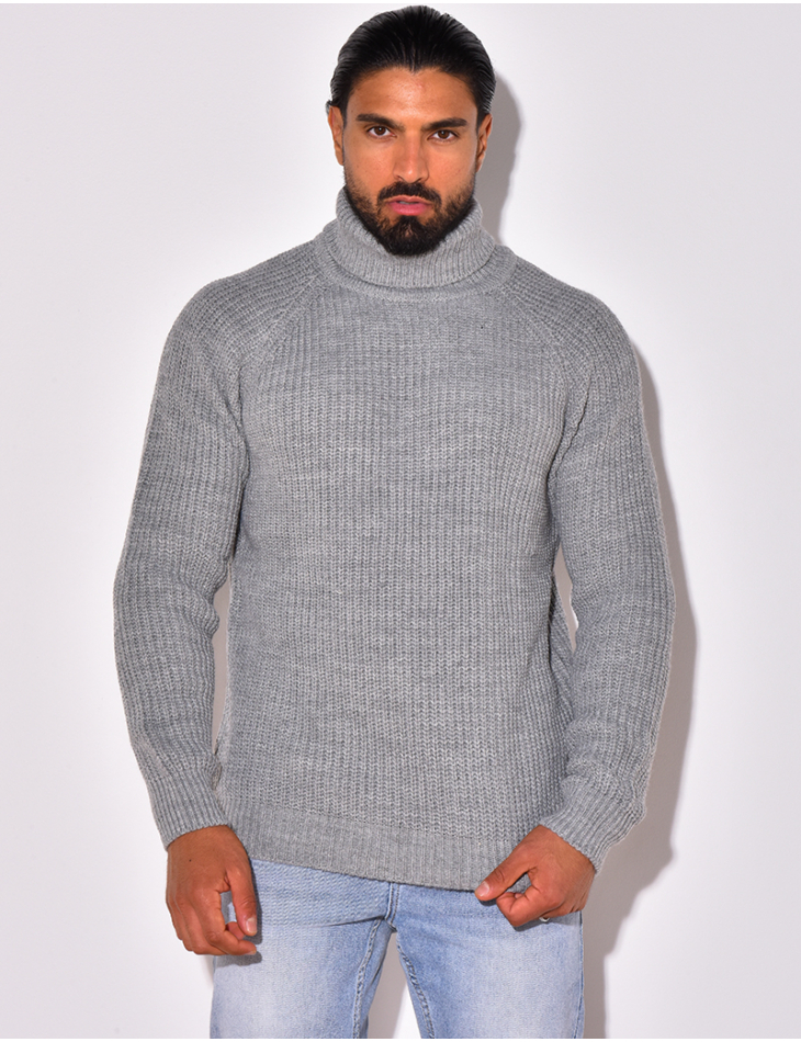 Pull en laine col roulé