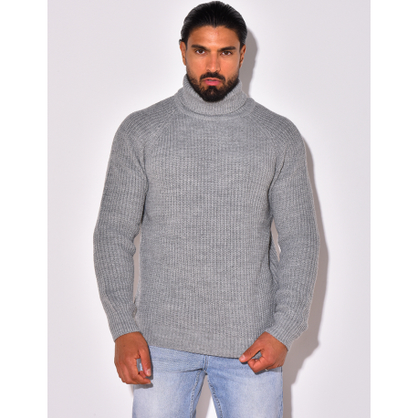 Pull en laine col roulé