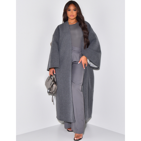   Long & thick felt kimono