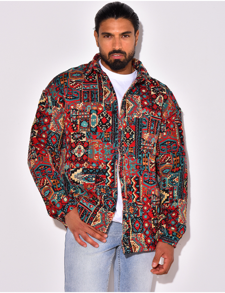 Veste épaisse à motifs