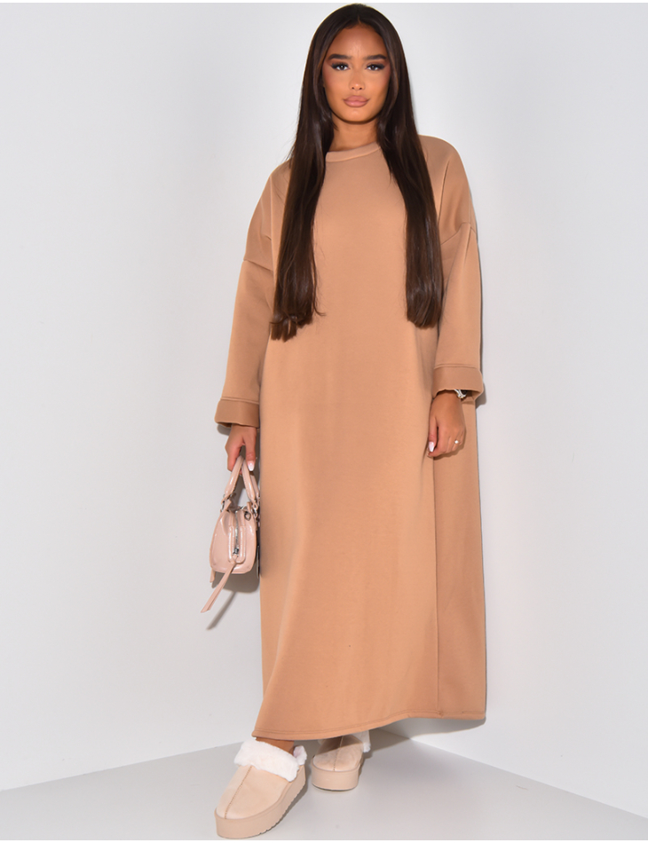 Robe sweat oversize et longue