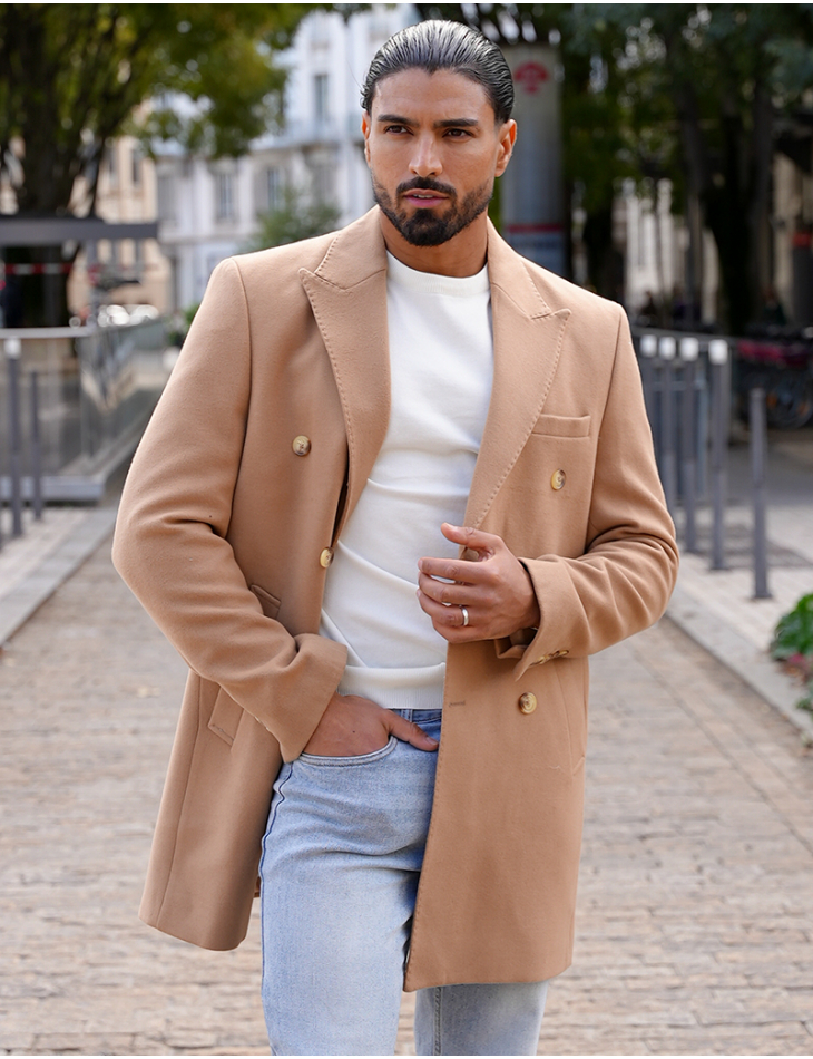 Trench coat homme camel sale