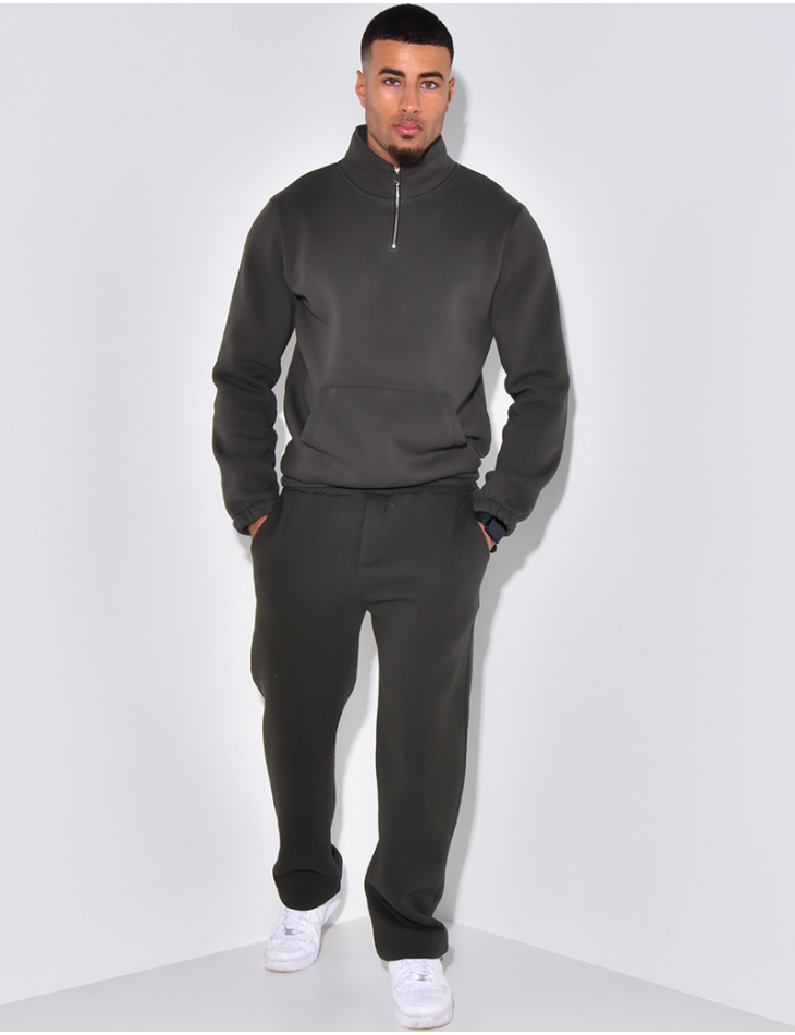 Ensemble molletonné pantalon et sweat zippé