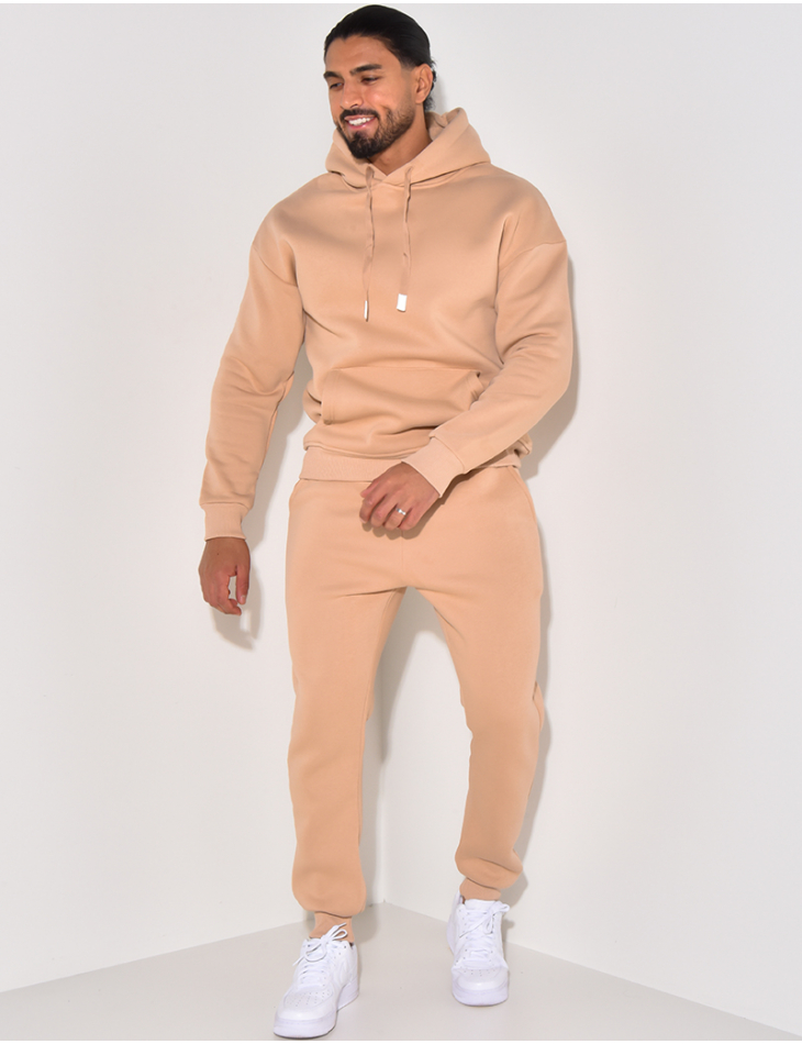 Ensemble sweat à capuche et pantalon uni