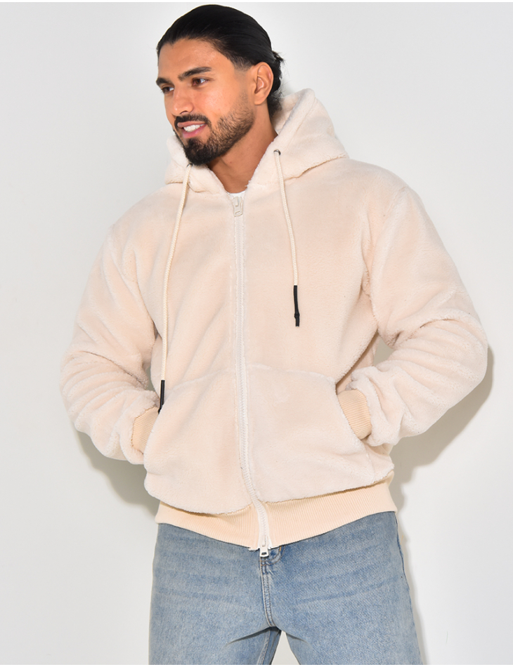 Sweat imitation peau de mouton homme sale