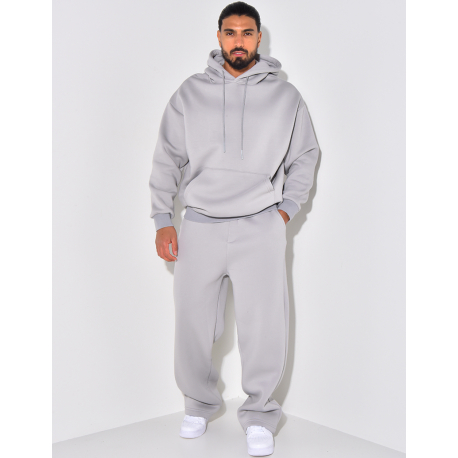 Ensemble de jogging uni pantalon et sweat à capuche