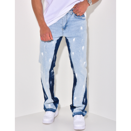 Jeans flare peinture