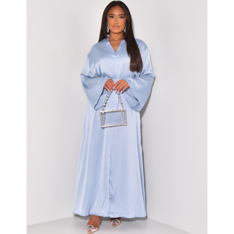 Einfache Abaya aus Satin zum Binden