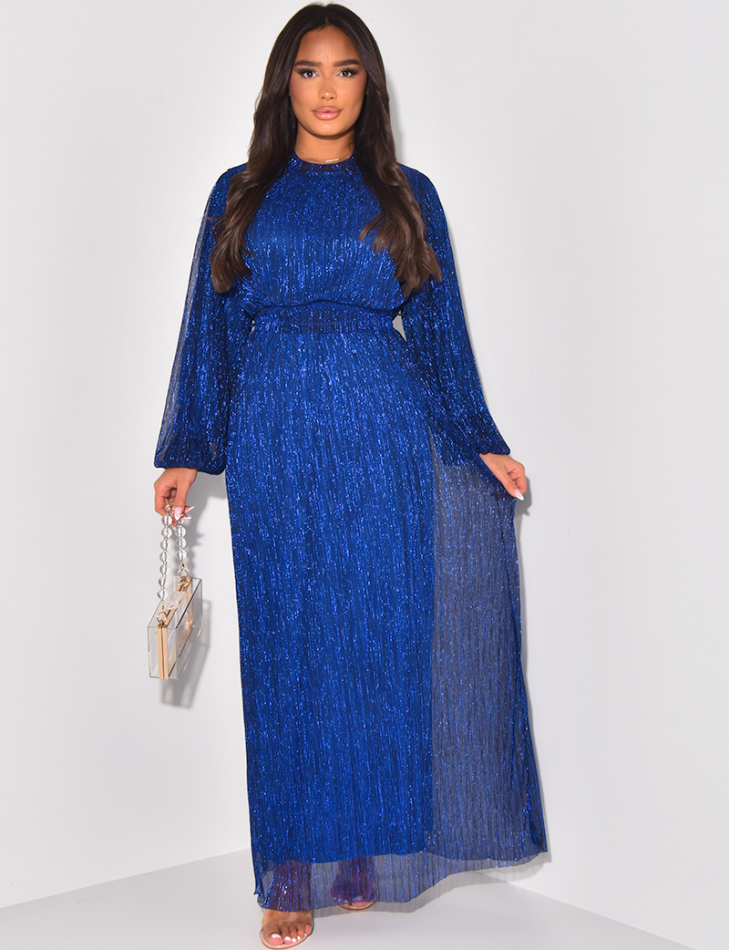 Fitted sequin Abaya dress