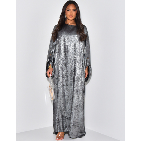 Metallic effect abaya