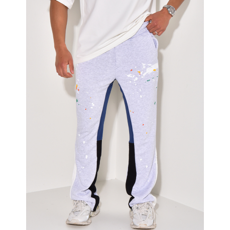 Pantalon de jogging à tâches de peinture