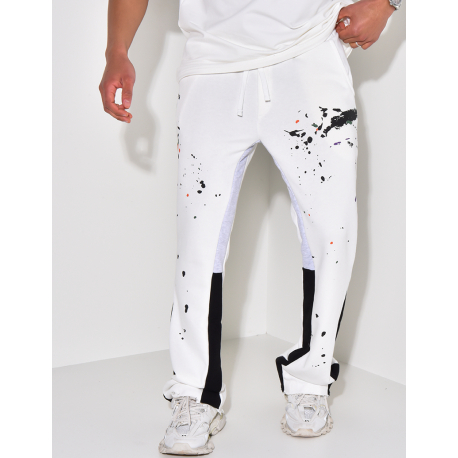 Pantalon de jogging à tâches de peinture