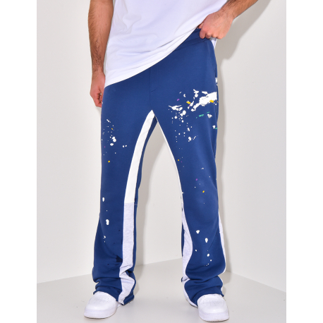 Pantalon de jogging à tâches de peinture