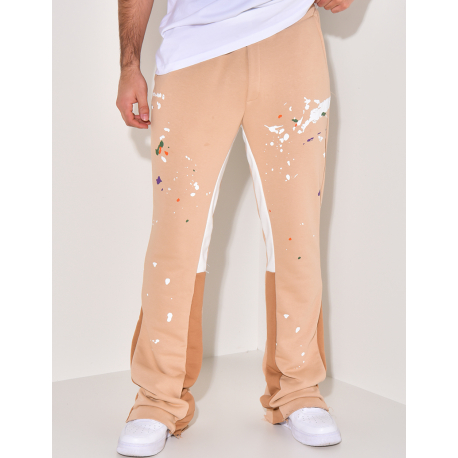 Pantalon de jogging à tâches de peinture