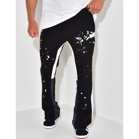 Pantalon de jogging à tâches de peinture