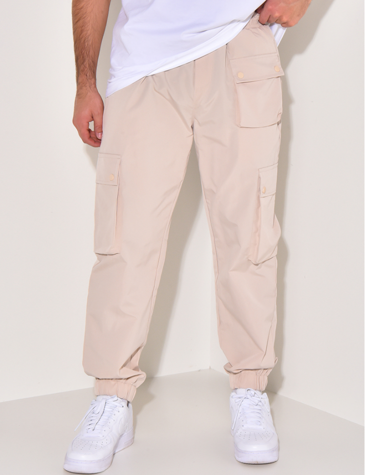 Pantalon cargo fin