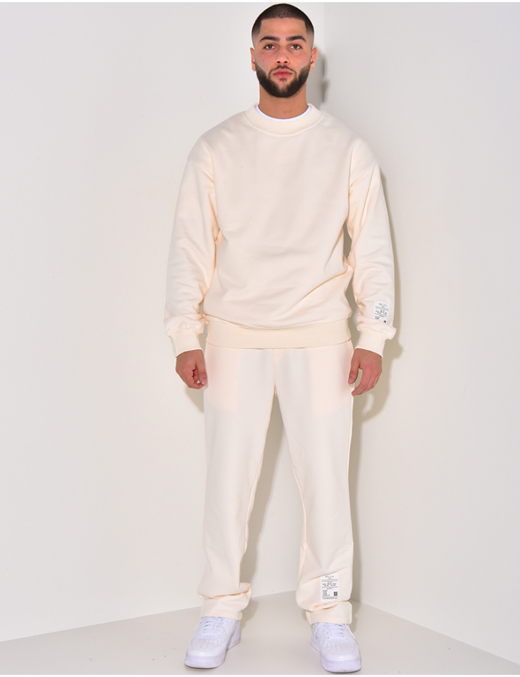 Cream jogging bottoms online