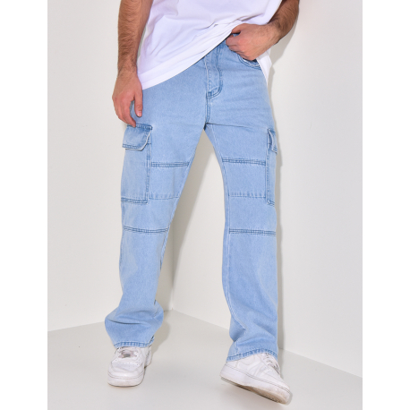 Jeans cargo à poches