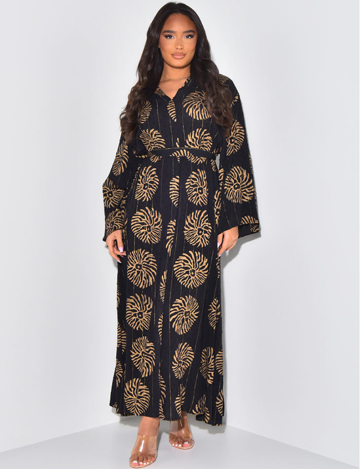 Goldgemusterte Abaya zum Binden