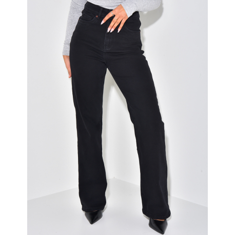 Jeans taille haute coupe droite