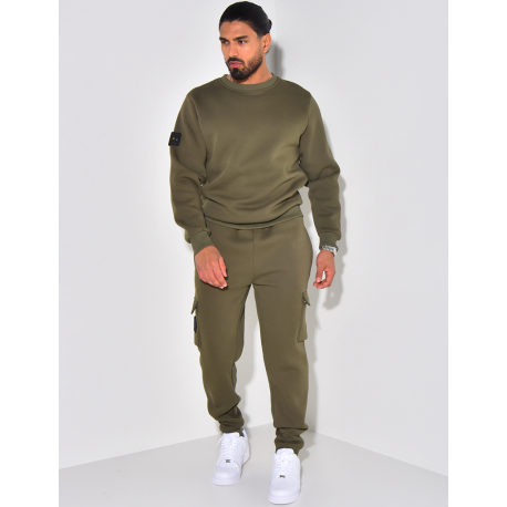 Fleece trousers and sweatshirt set