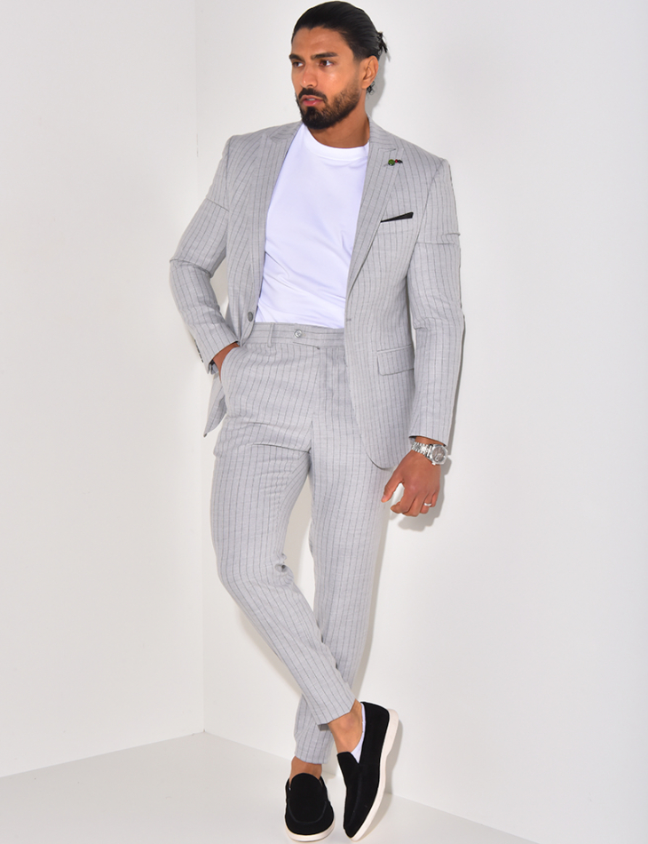 3-piece striped suit set