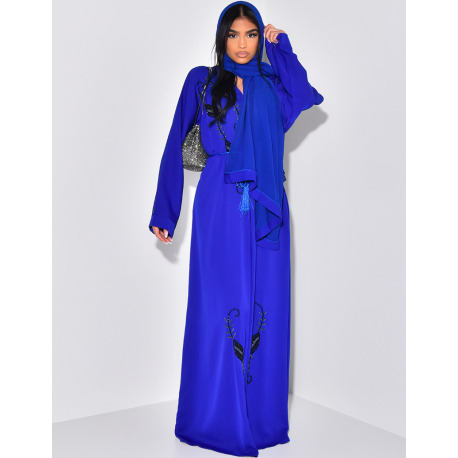 Abaya made in Dubai with rhinestones & voile