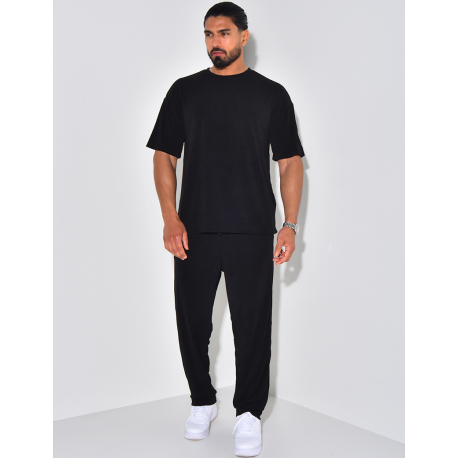 Ensemble pantalon et t-shirt en éponge