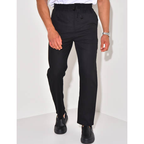 Pantalon effet lin