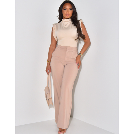 Pantalon de tailleur coupe droite