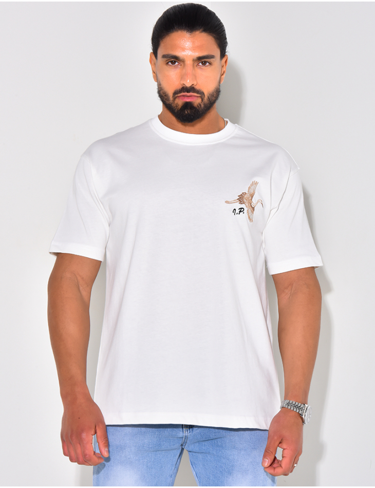 T-shirt à motifs oiseaux