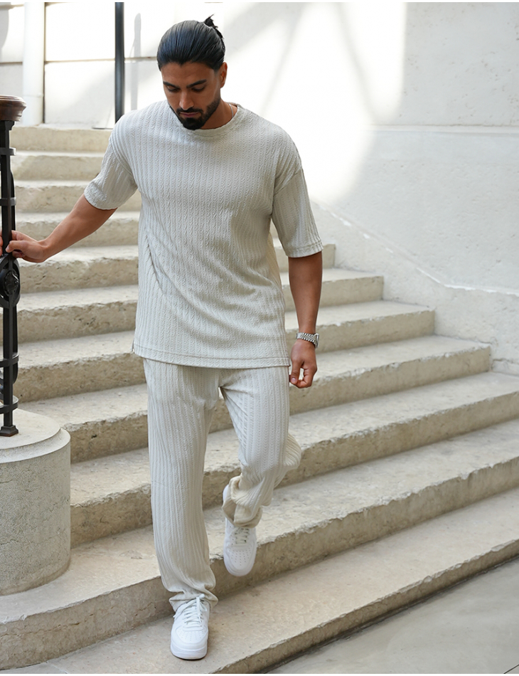 Ensemble pantalon et t-shirt texturé