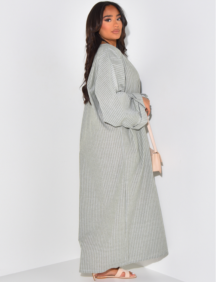 Robe oversize en coton a rayures