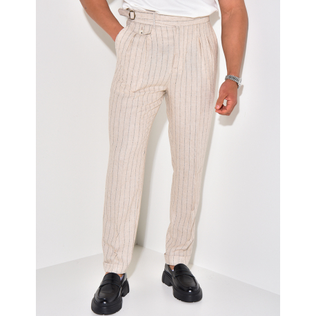 Pantalon homme à rayures