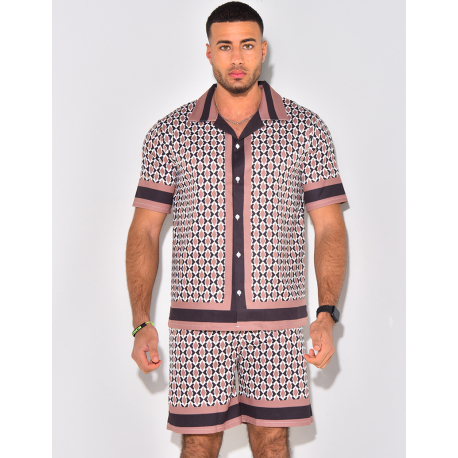 Ensemble chemise et short à motif