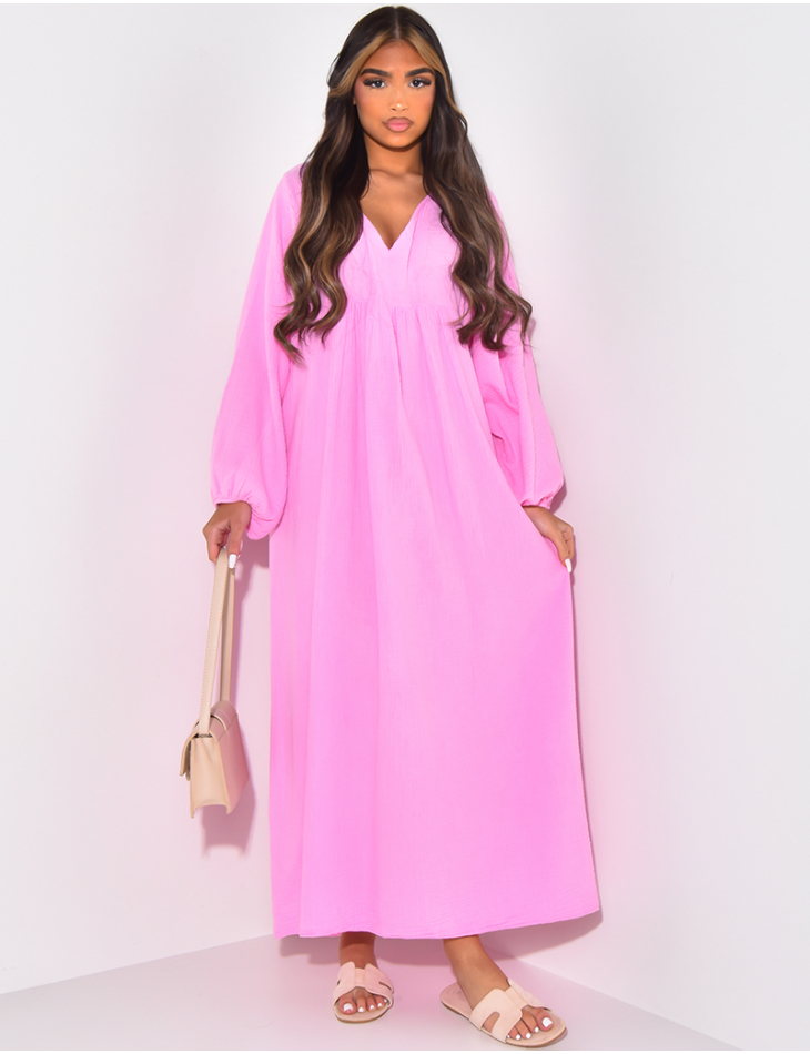 Robe ample en gaze de coton