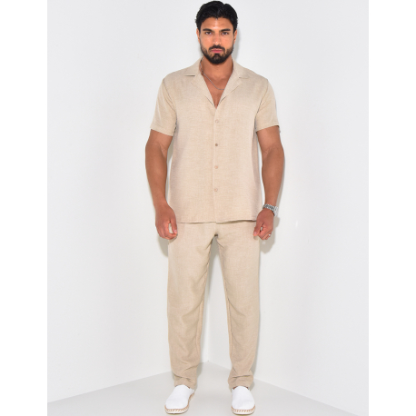 Ensemble léger pantalon et chemise manches courtes