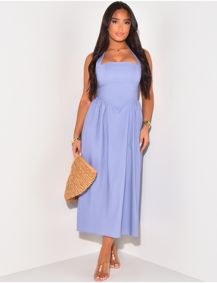 Cotton halter dress