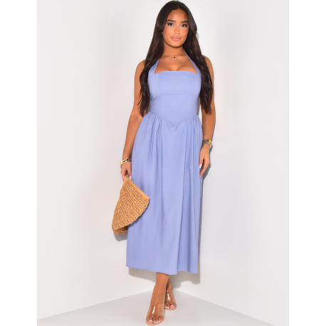 Cotton halter dress