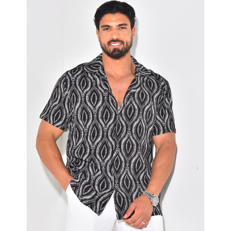 Chemise manches courtes à motifs