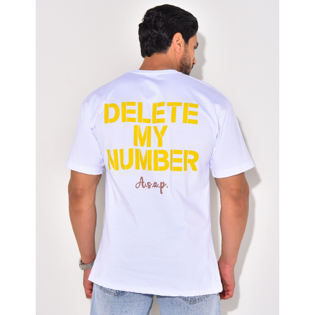 T-shirt "delete my number"