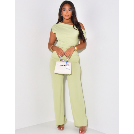 Ribbed top and pants set