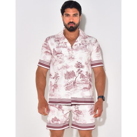 Ensemble short et chemise manches courtes