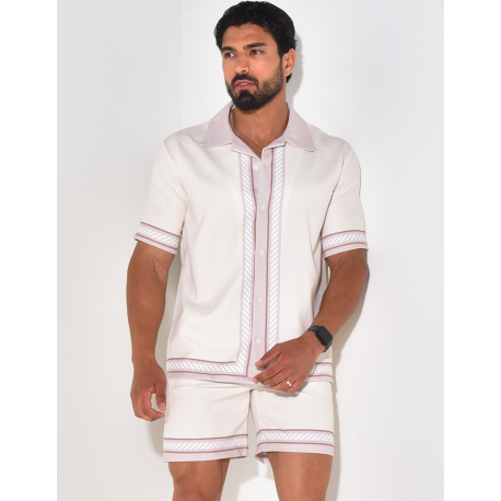 Ensemble short et chemise manches courtes