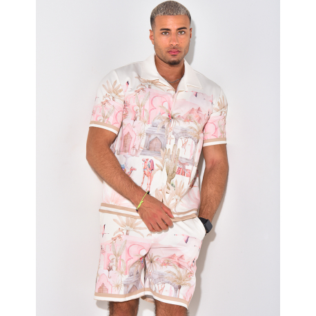 Ensemble short et chemise manches courtes